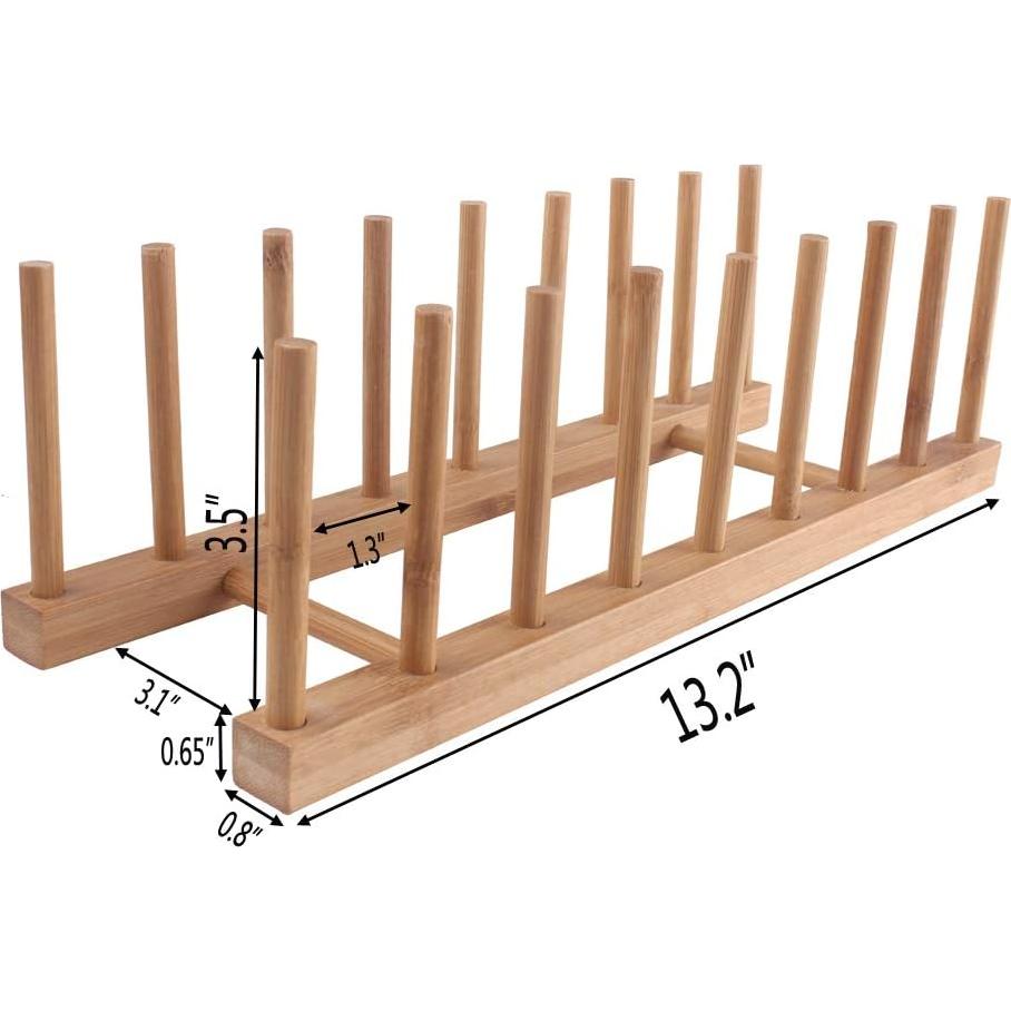 Soporte de Platos de Bambú Z Zicome con 8 Ranuras 0.28 kg