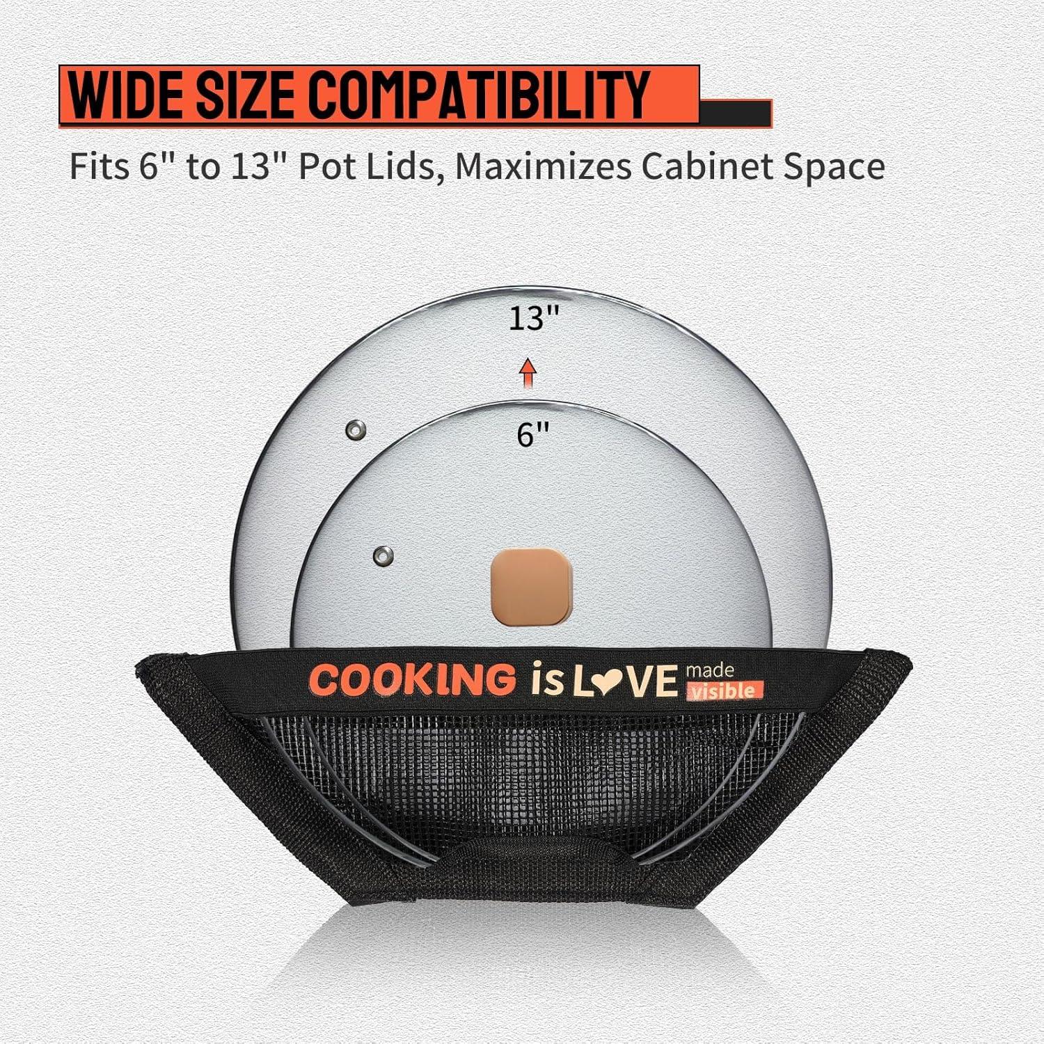 Organizador de Tapas de Olla Innomesh 15-33 cm Montaje Pared