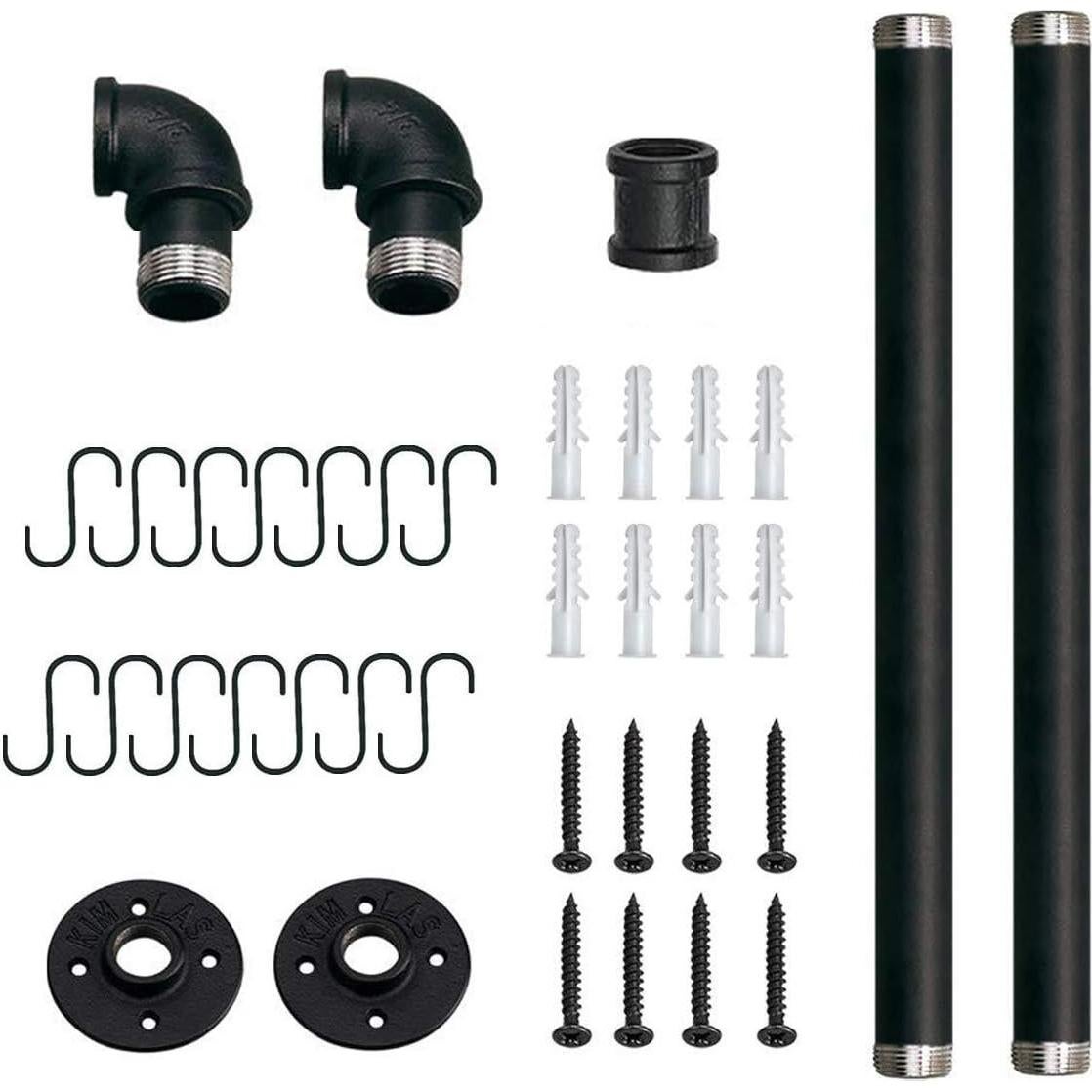 Estante Colgante para Ollas Toplife 80 cm Negro, Alta Resistencia