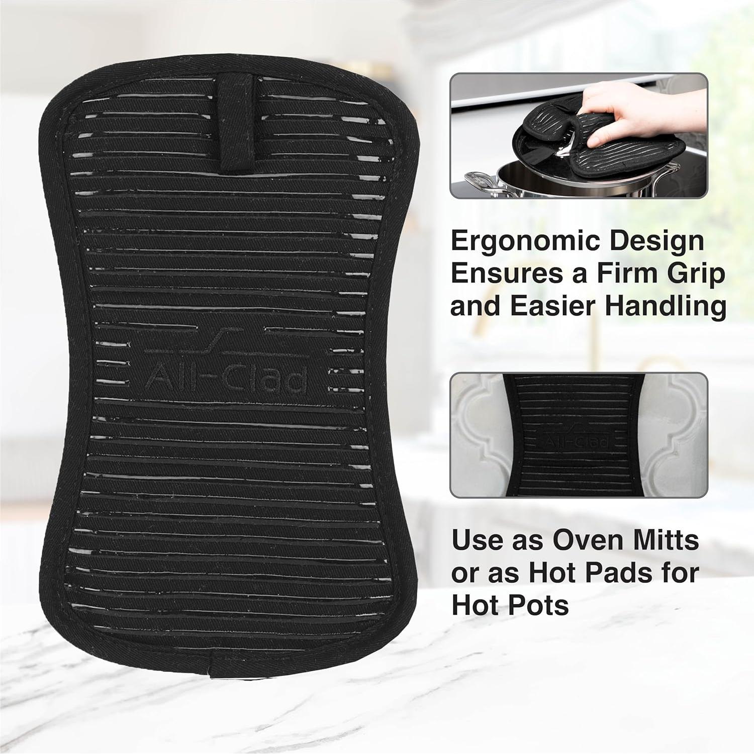 Soporte para Ollas All-Clad 2-Pack Negro 25.4x15.9cm Algodón