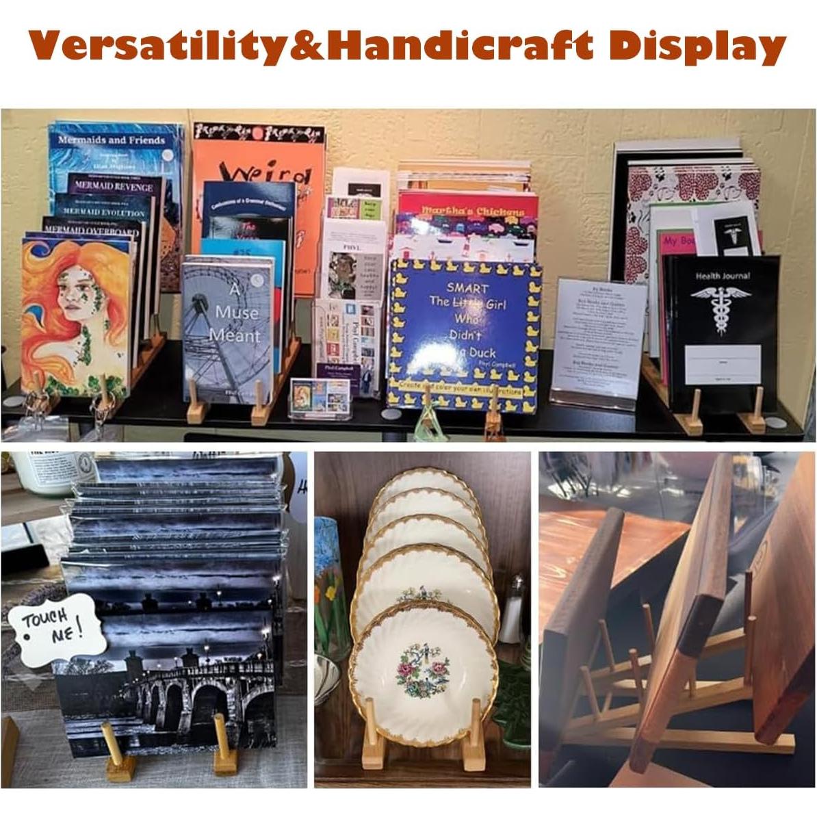 Soporte de Platos de Bambú TIE-DailyNec 4 PCS Organizador Cocina