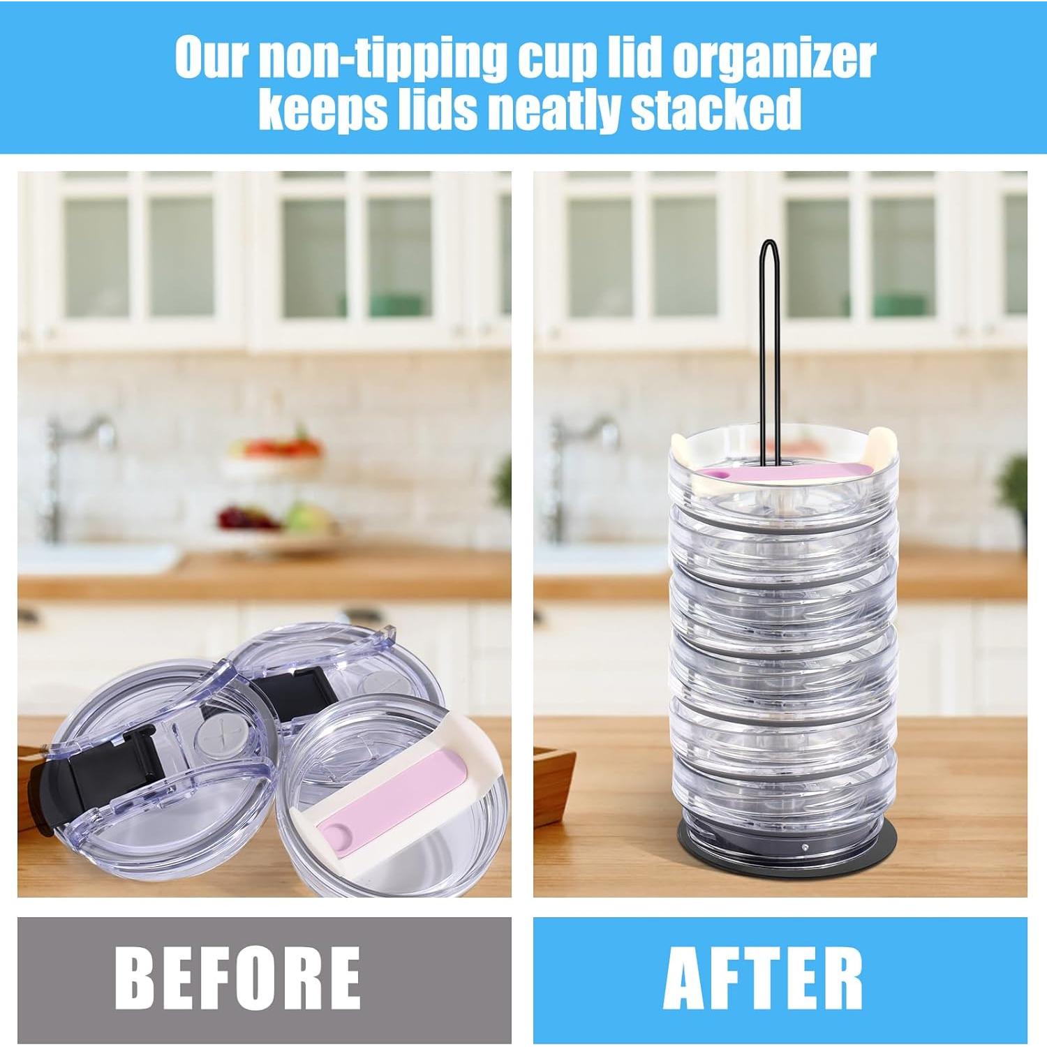 Organizador de Tapas de Vaso Vodolo Vertical 15 Tapas Acero Inoxidable