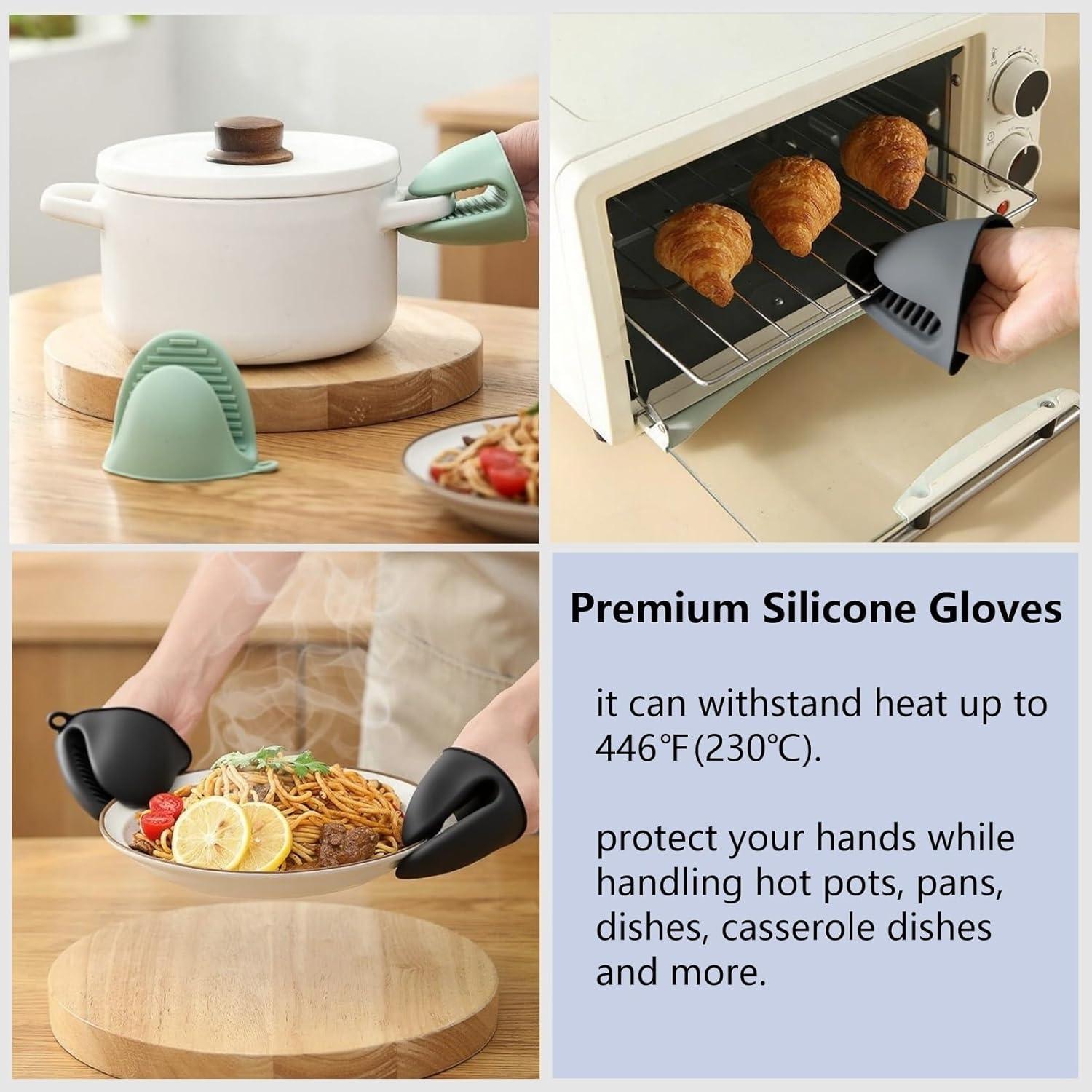 Colador de Silicona Clip en XiangLongRui - 2 Piezas Verde y Negro