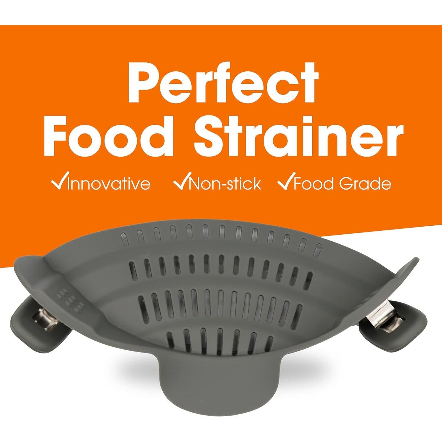 Colador de Silicona Clip On Colección Cheer Gris 198g