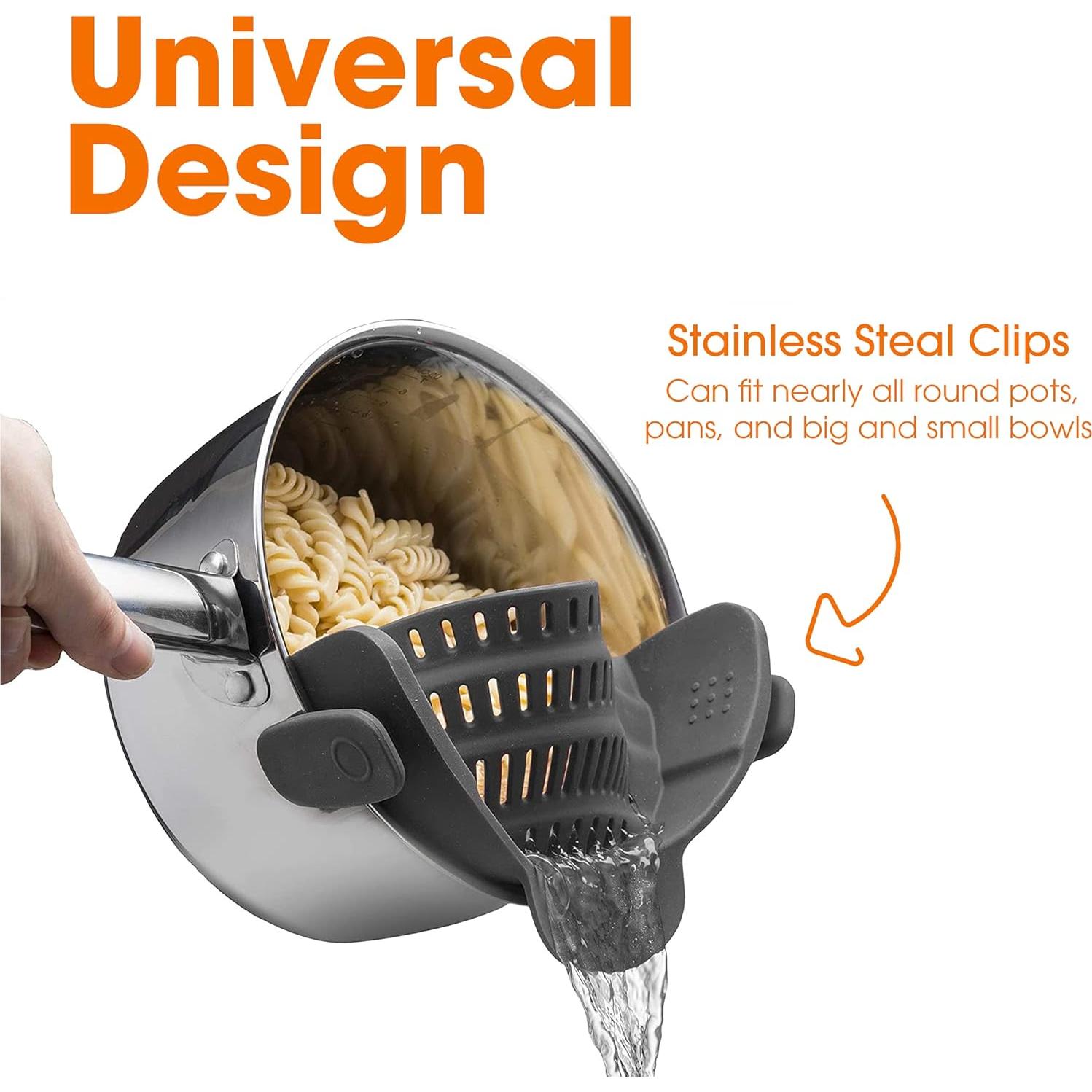 Colador de Silicona Clip On Colección Cheer Gris 198g