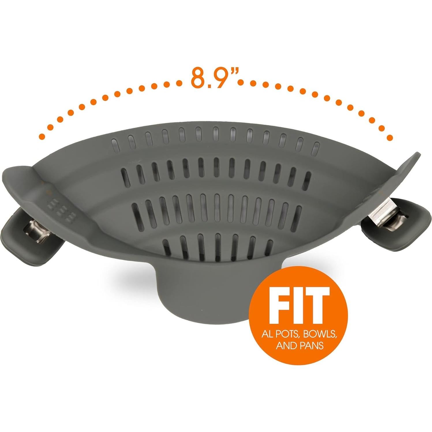 Colador de Silicona Clip On Colección Cheer Gris 198g