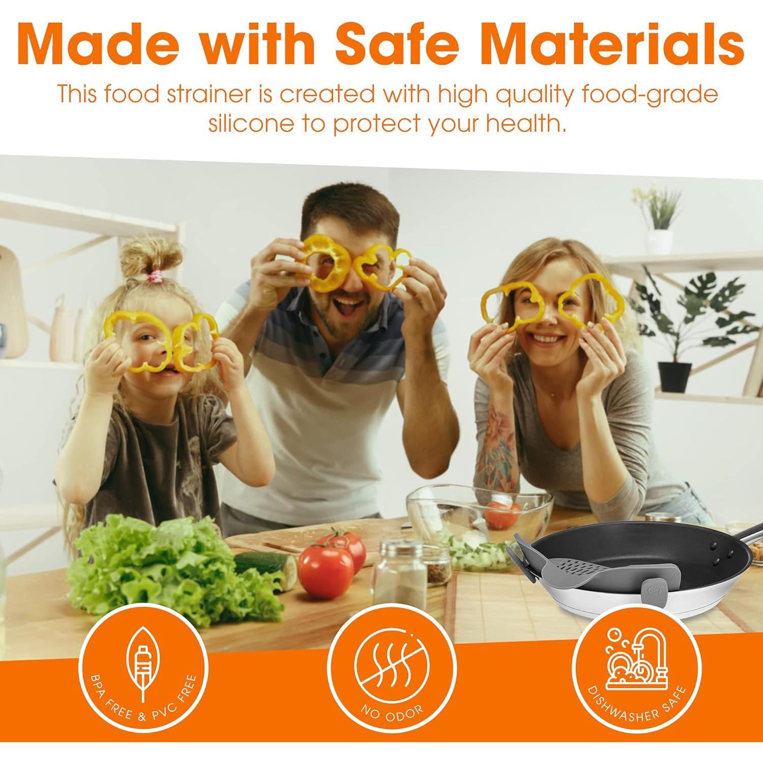 Colador de Silicona Clip On Colección Cheer Gris 198g