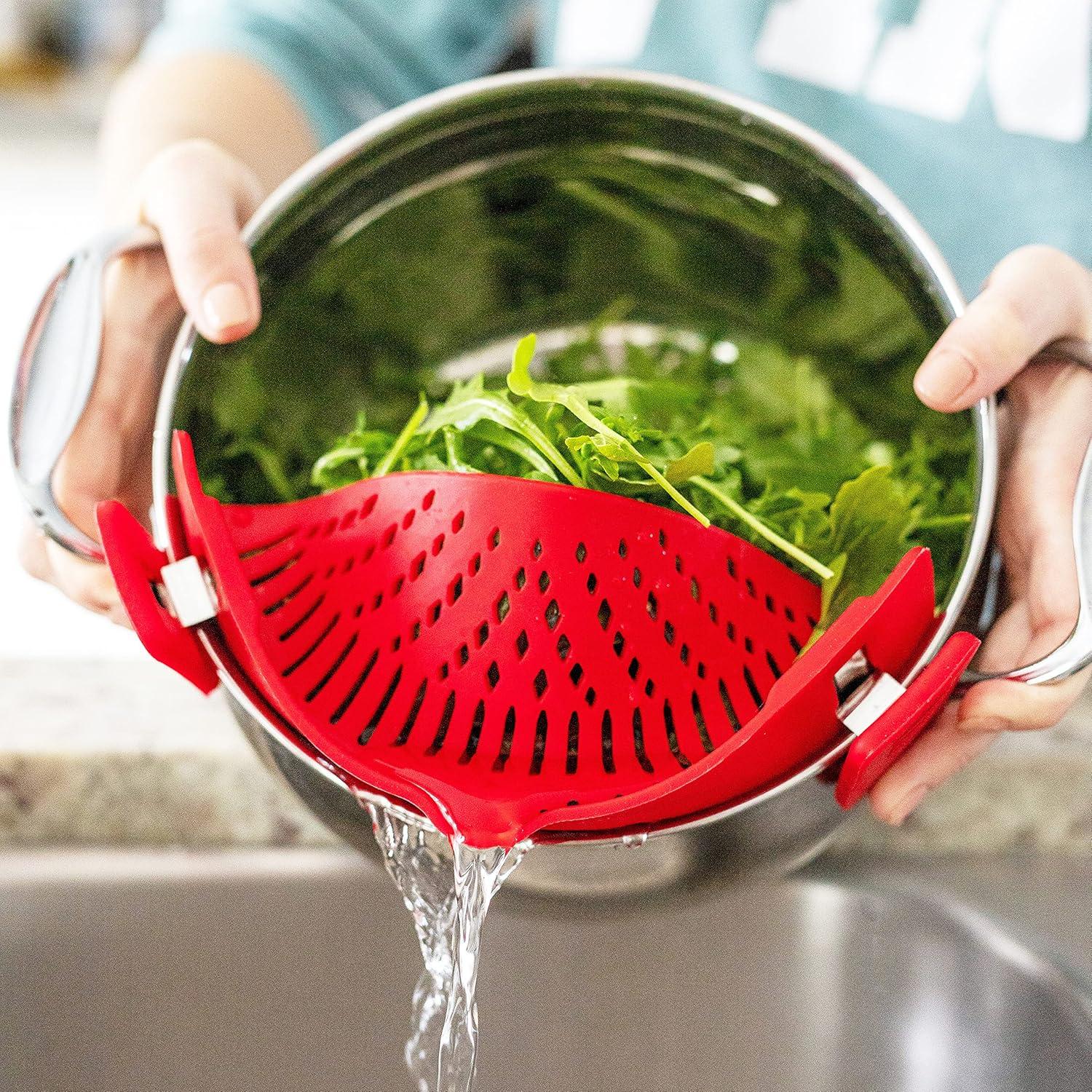 Colador de Pasta Arlig Clip On Silicona Ajuste Universal