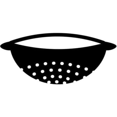 Colador de Olla para Pasta SAMUSAI de Acero Inoxidable Negro