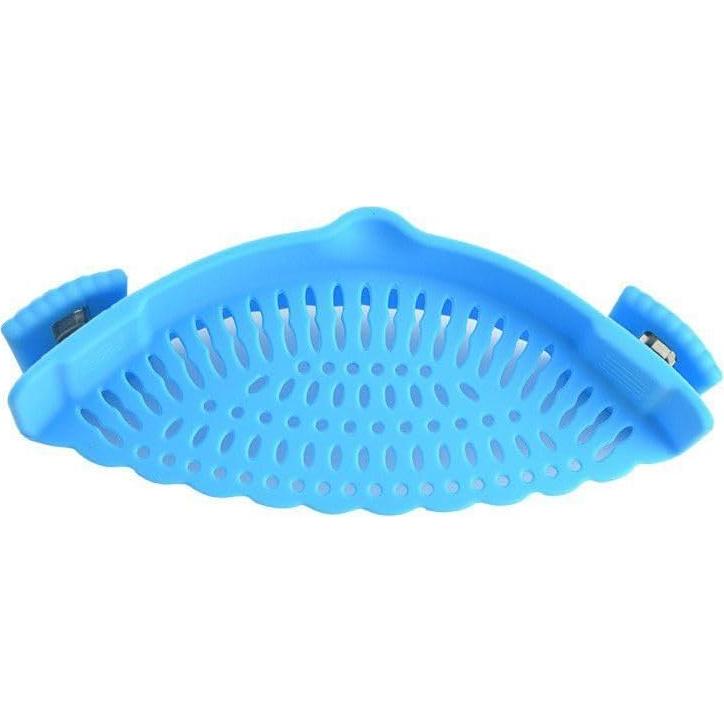 Colador de Silicona Clip Genérico 23x8 cm Azul - Drenaje Fácil