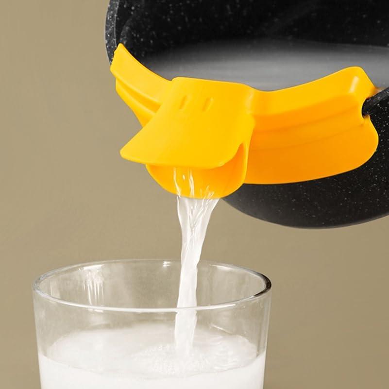 Colador de Silicona Cabilock Antiderrame Amarillo 12.99x6.99cm