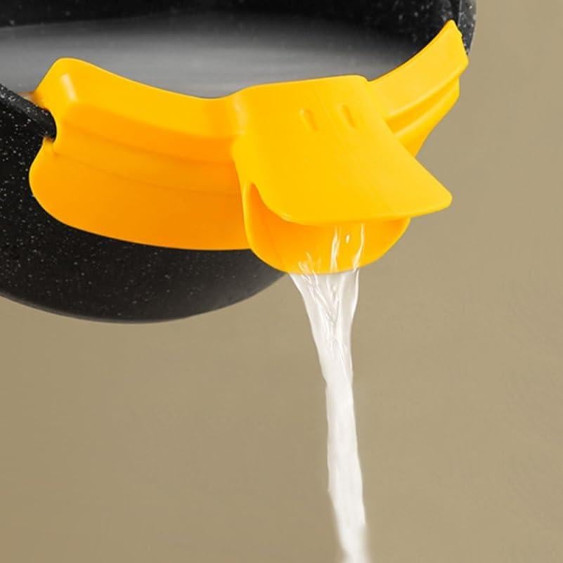 Colador de Silicona Cabilock Antiderrame Amarillo 12.99x6.99cm