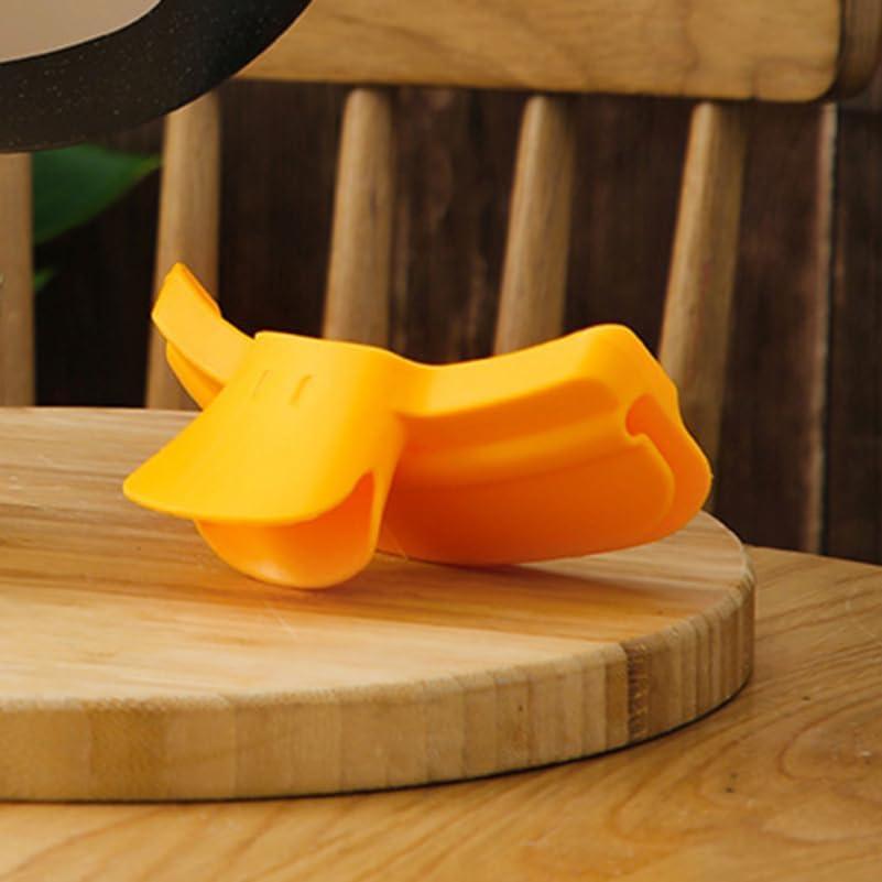 Colador de Silicona Cabilock Antiderrame Amarillo 12.99x6.99cm