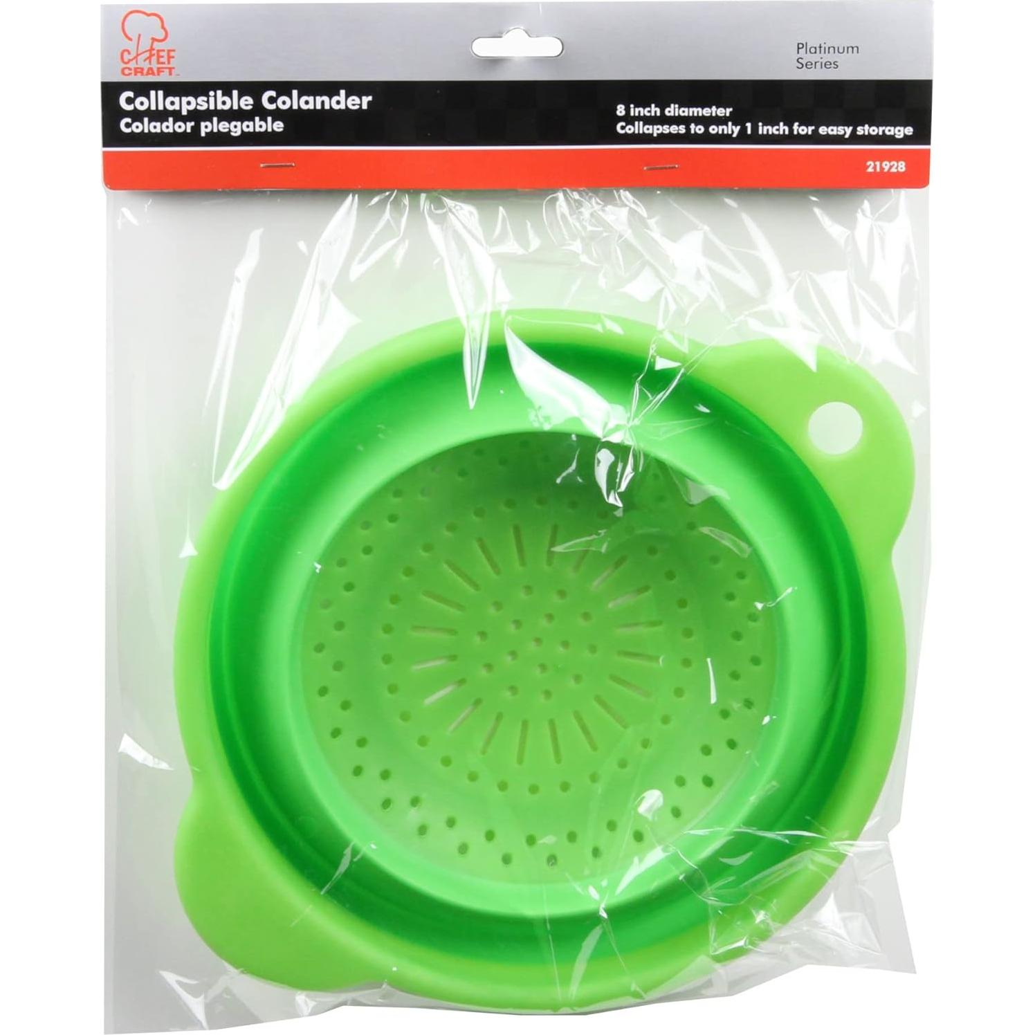 Colador Plegable de Silicona Chef Craft 20.32 cm Color Variado