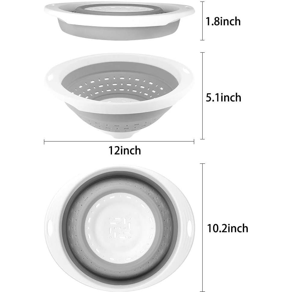Colador Plegable QiMH 5 Cuartos para Pasta y Verduras