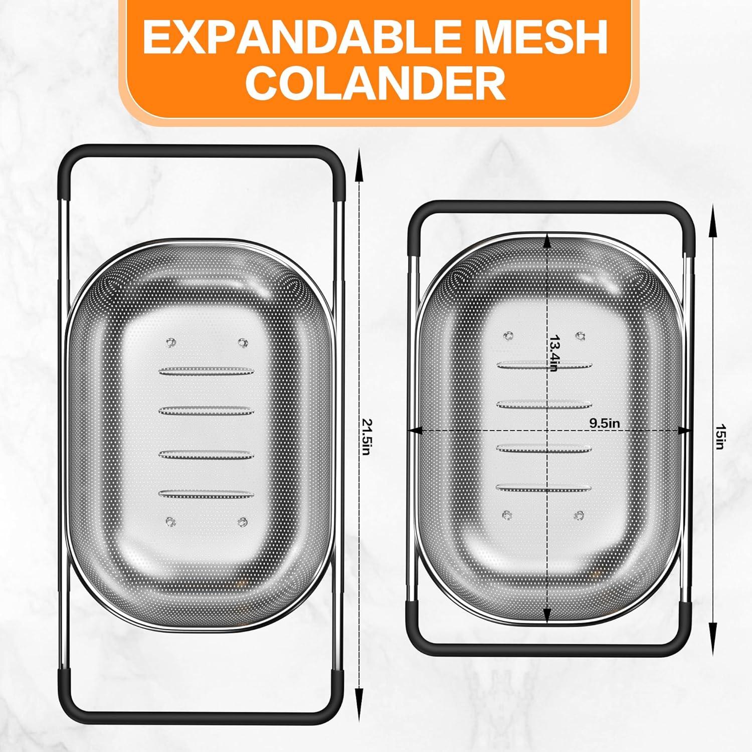 Colador de fregadero Balavina OS01 expandible acero inoxidable