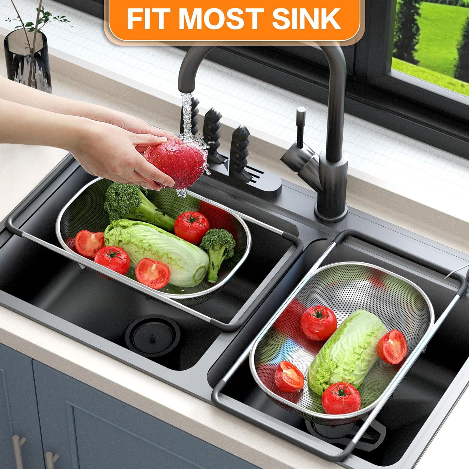 Colador de fregadero Balavina OS01 expandible acero inoxidable