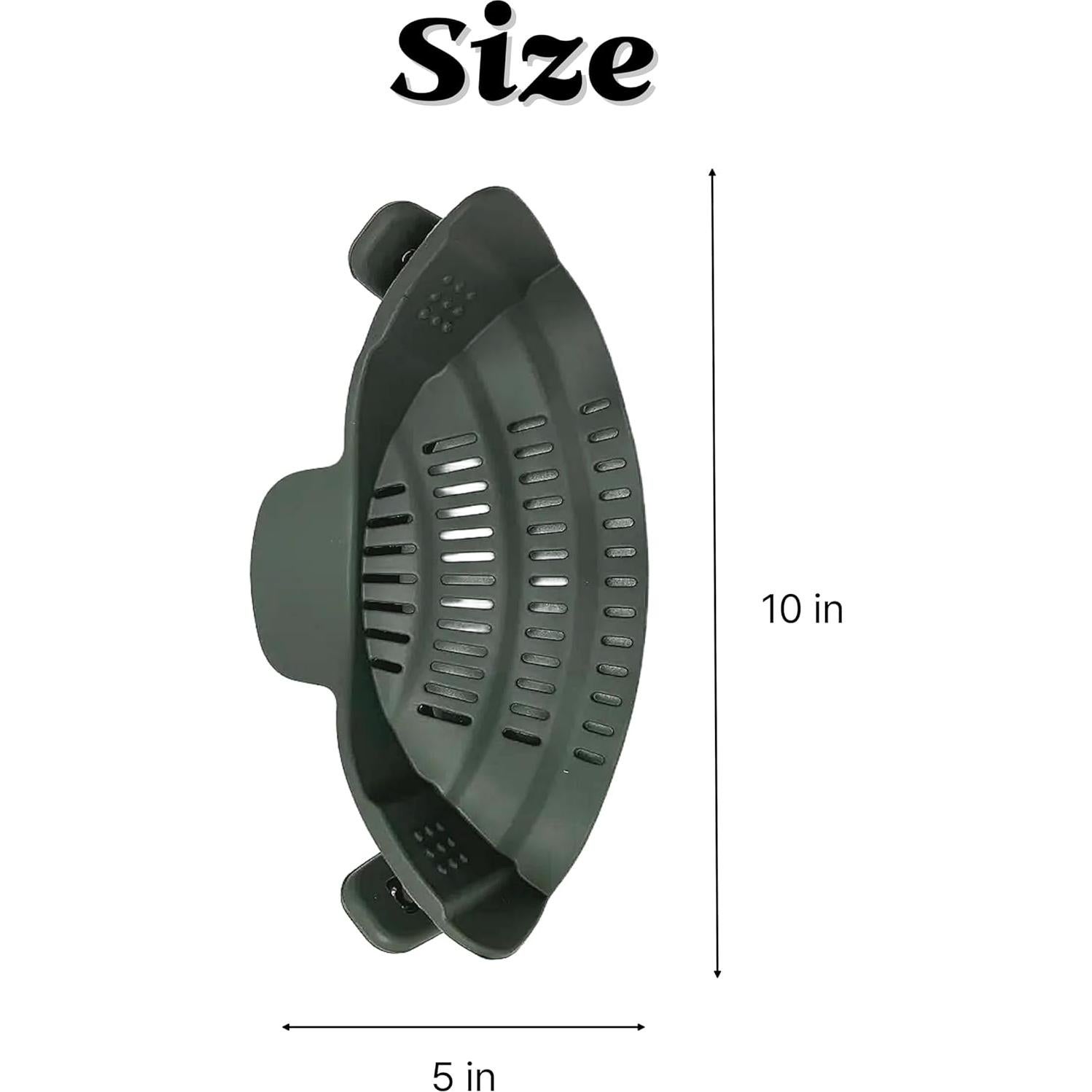 Colador Flexible de Silicona MOSOLE Clip On 25.4x12.7cm Gris