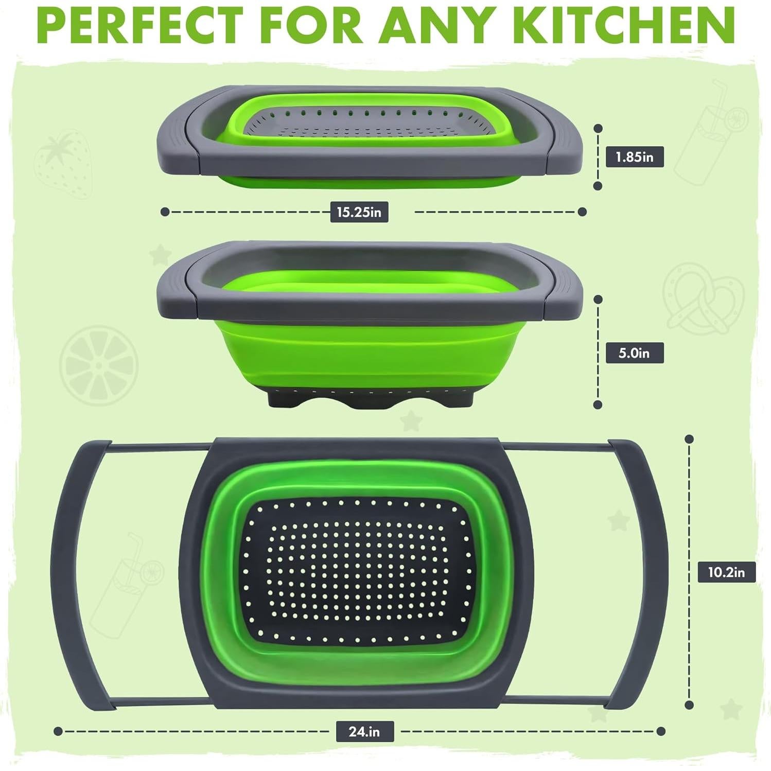 Colador Plegable de Silicona Trendsettings 26.9x24.1cm