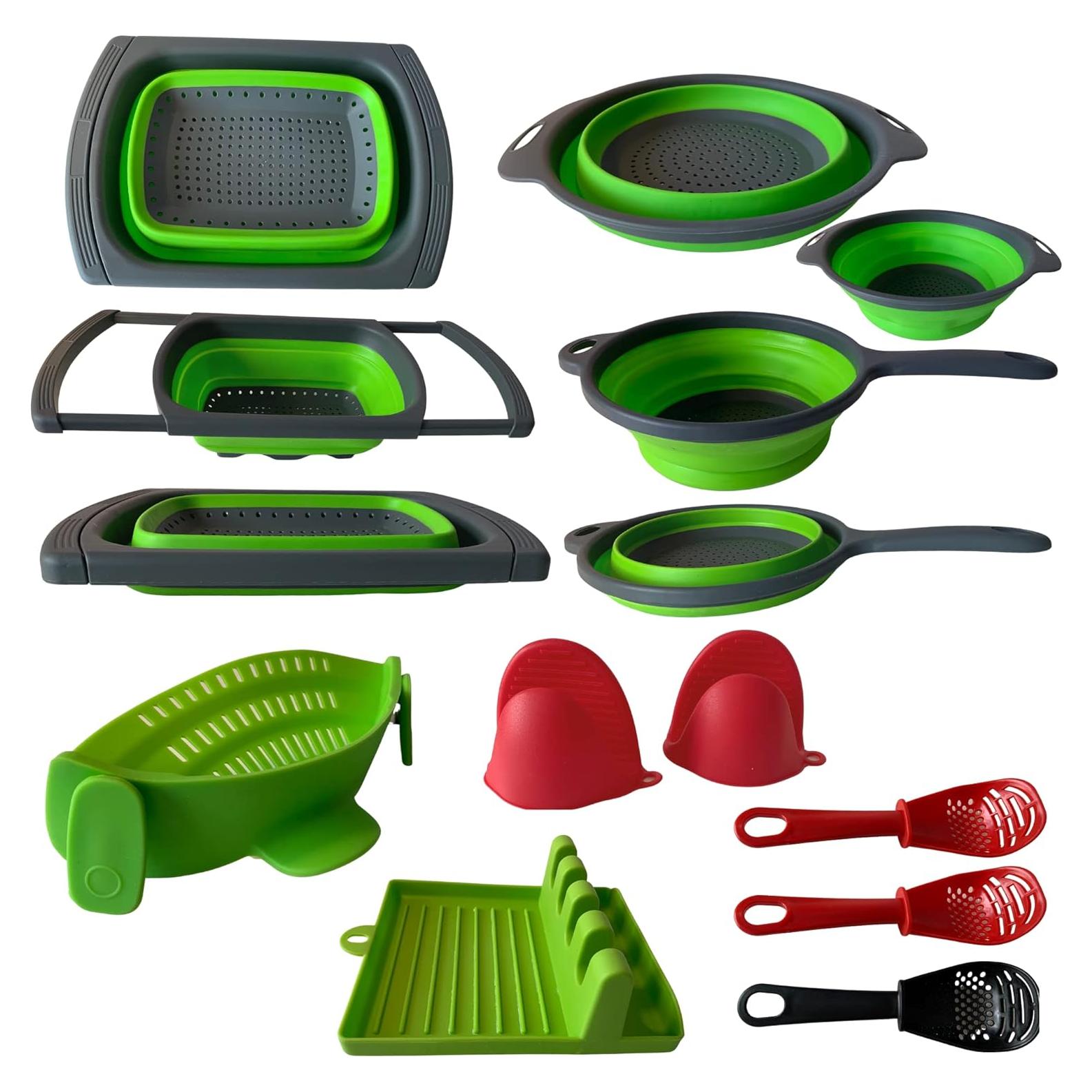 Juego de Utensilios de Cocina Plegables Silicona 10 Pcs