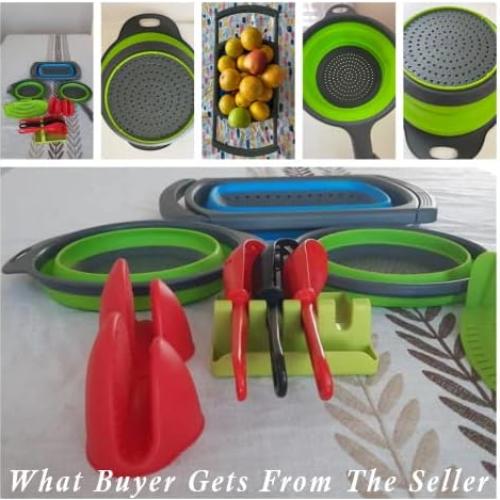 Juego de Utensilios de Cocina Plegables Silicona 10 Pcs