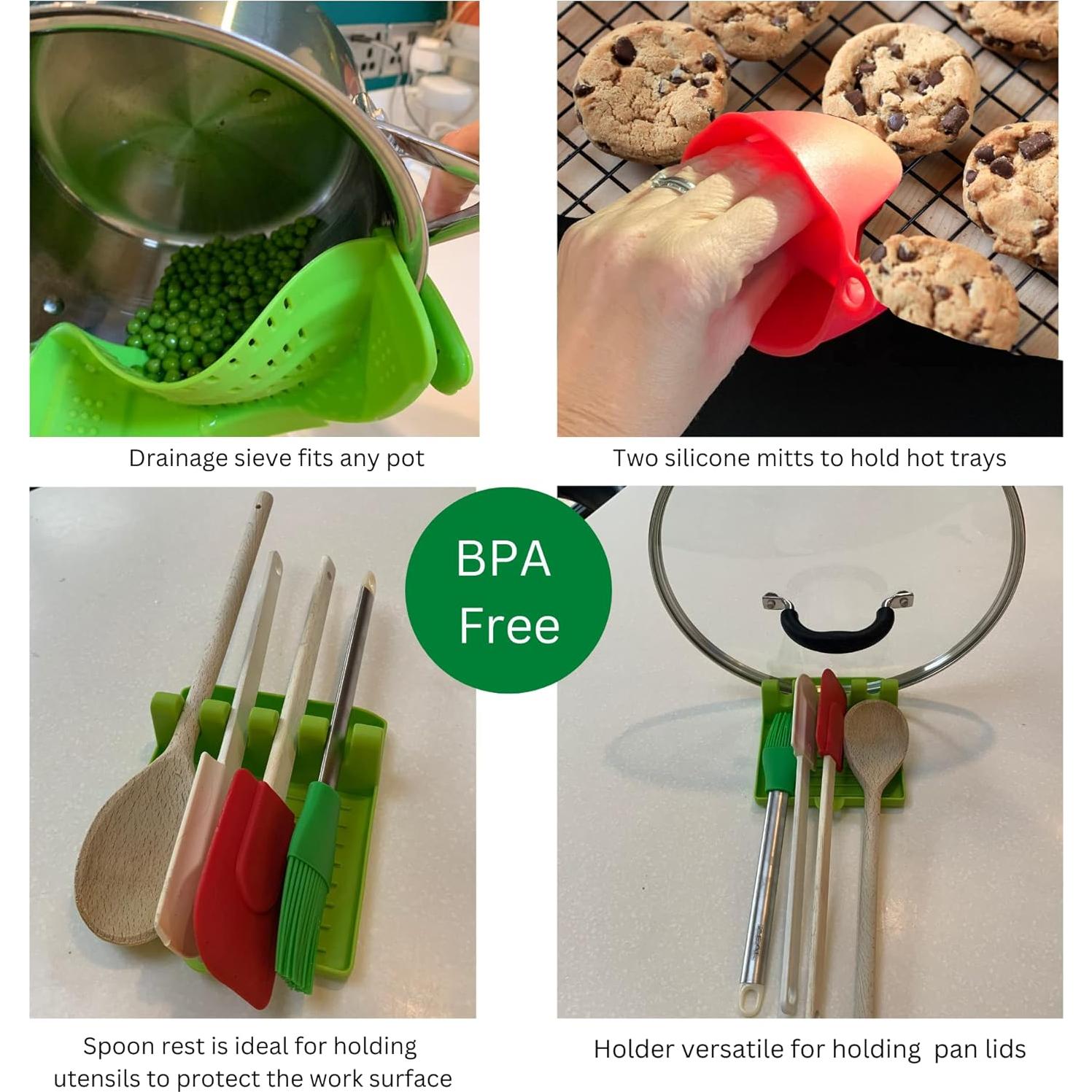 Juego de Utensilios de Cocina Plegables Silicona 10 Pcs