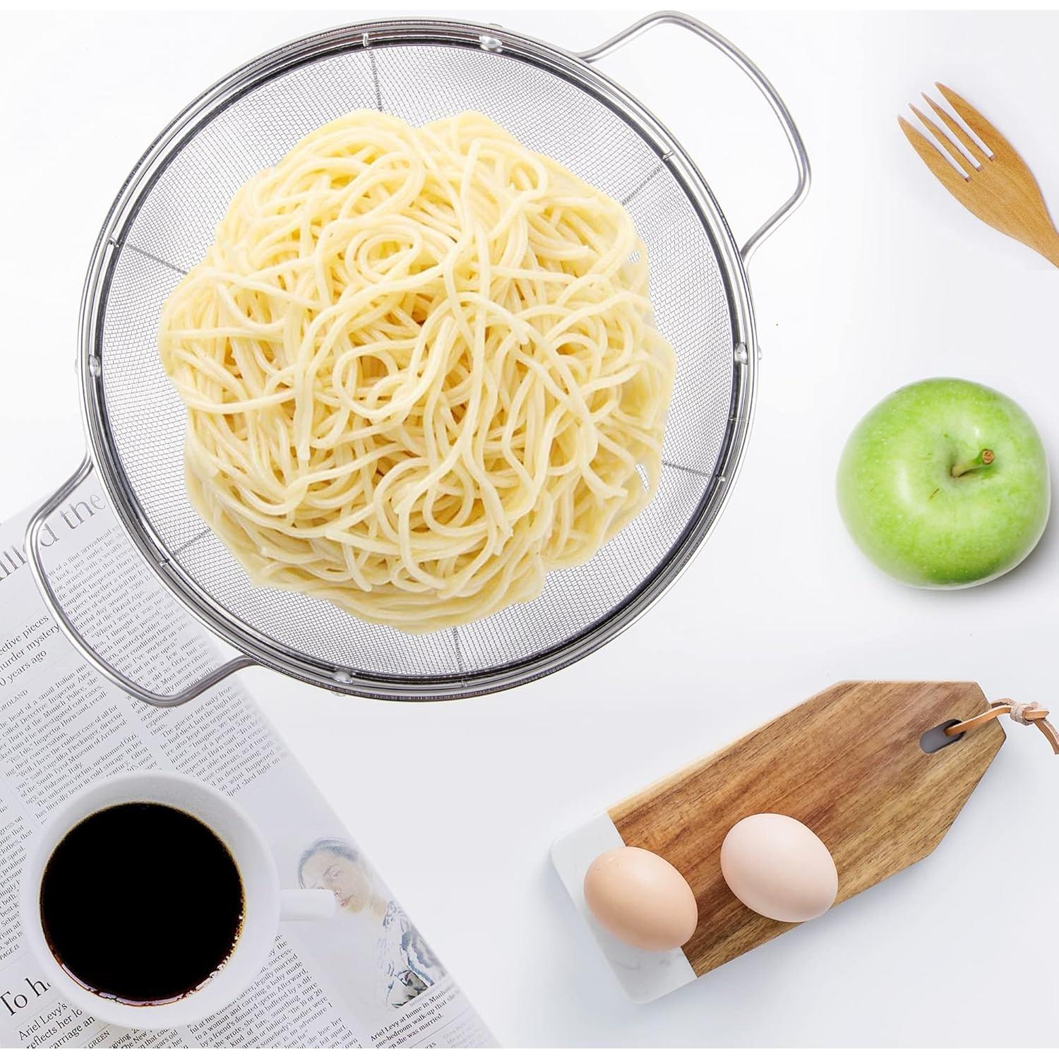 Paquete de 5 coladores de acero inoxidable Tiawudi 18/8