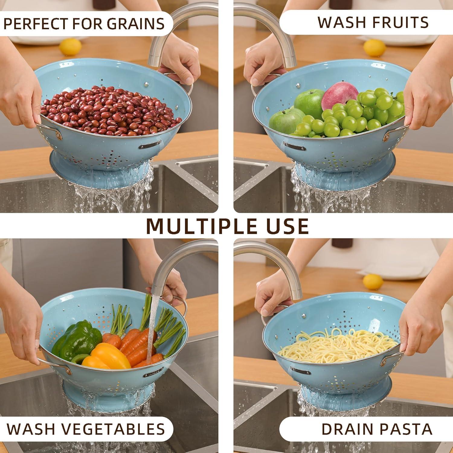 Colador de Metal BeFare 2Qt y 6Qt Alta Resistencia