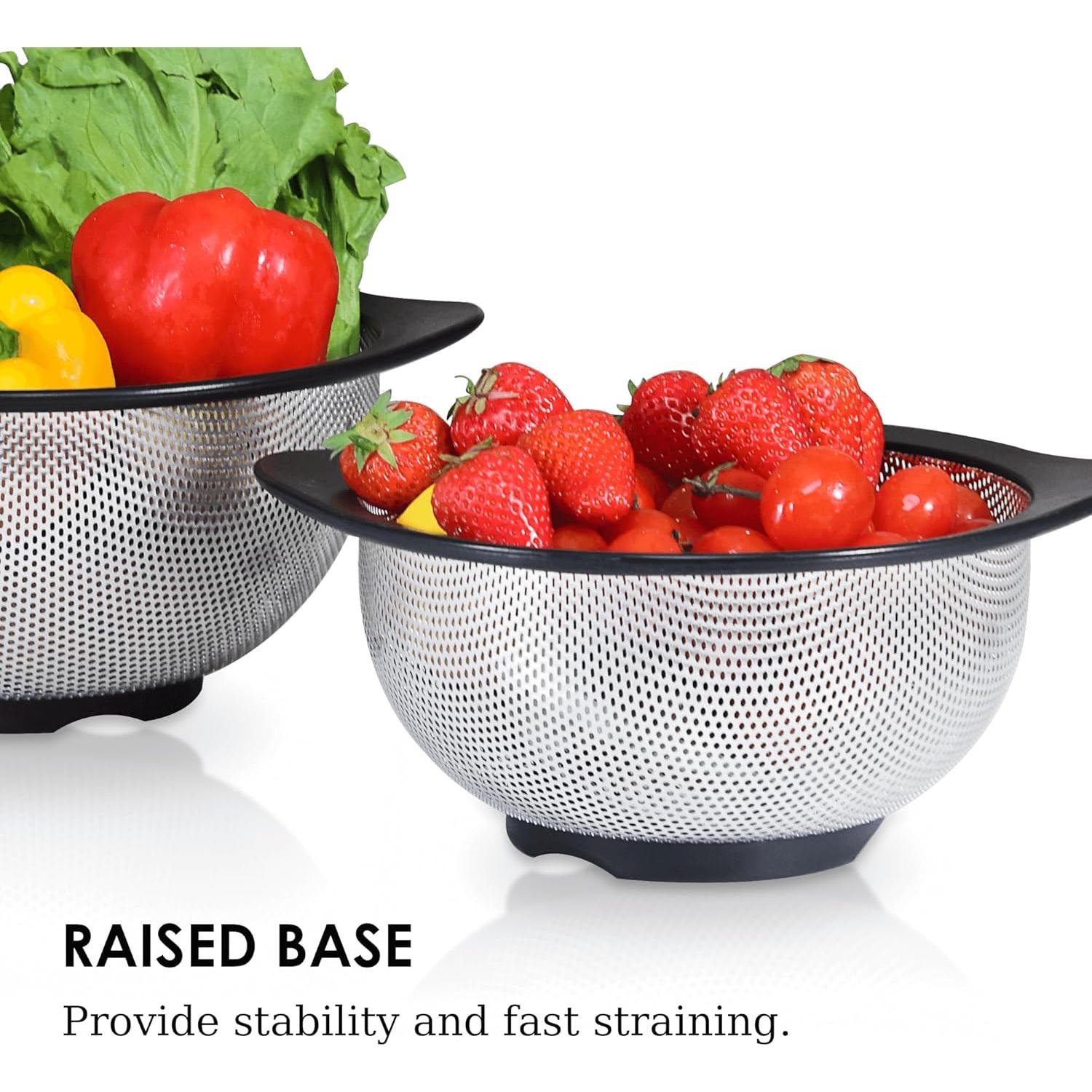 Juego de Coladores de Acero Inoxidable Rorence 2.37L y 4.07L