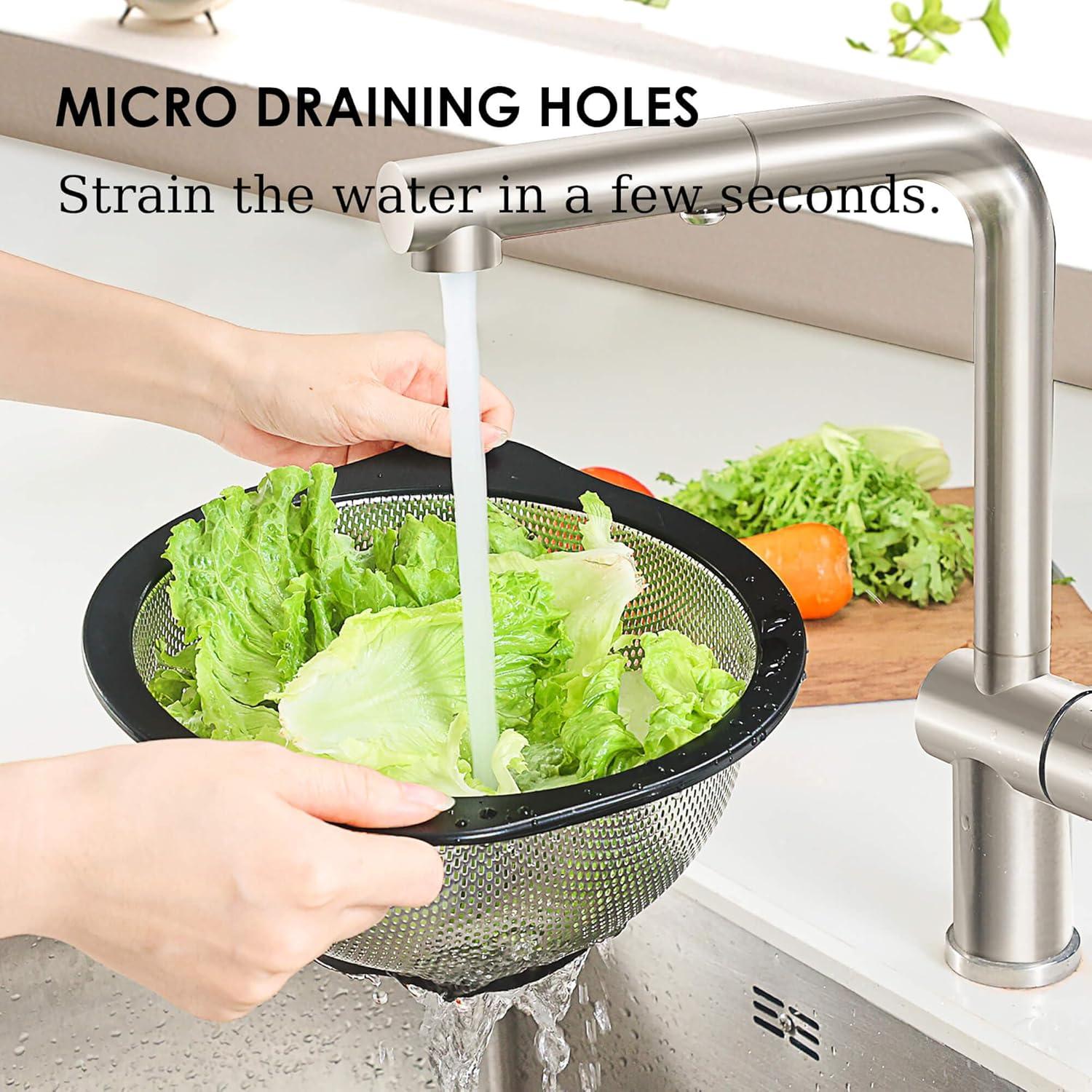 Juego de Coladores de Acero Inoxidable Rorence 2.37L y 4.07L