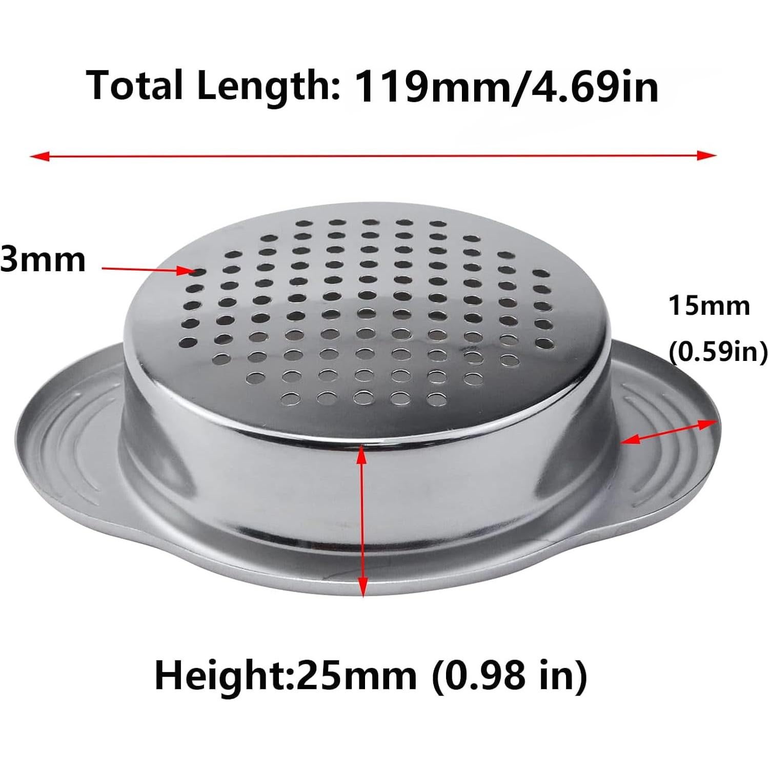 Colador de Acero Inoxidable Antrader 11.68 cm Drenaje Rápido