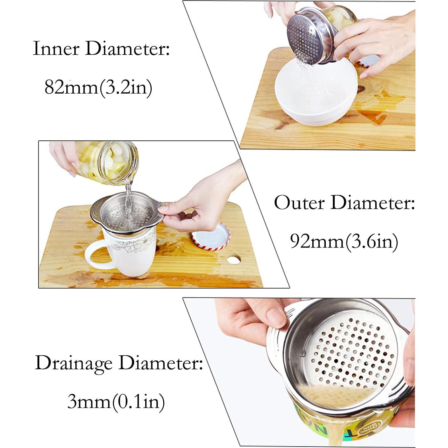 Colador de Acero Inoxidable Antrader 11.68 cm Drenaje Rápido