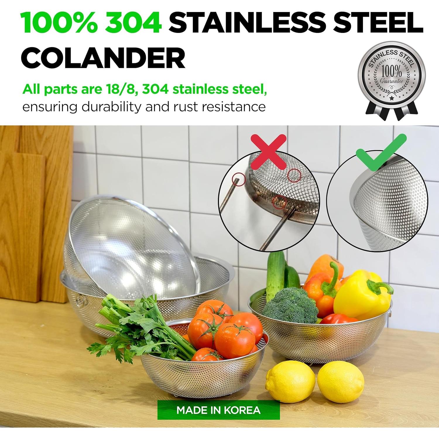 Juego de Coladores de Acero Inoxidable COMPORT K 4 Piezas 3.3-9L