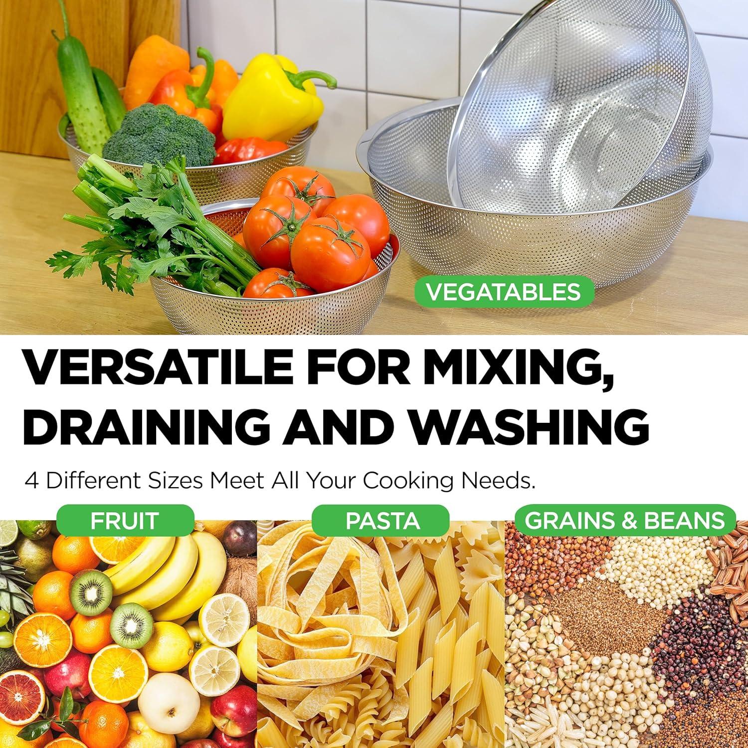 Juego de Coladores de Acero Inoxidable COMPORT K 4 Piezas 3.3-9L