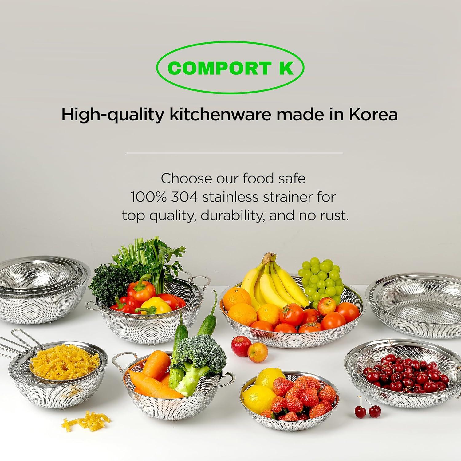 Juego de Coladores de Acero Inoxidable COMPORT K 4 Piezas 3.3-9L