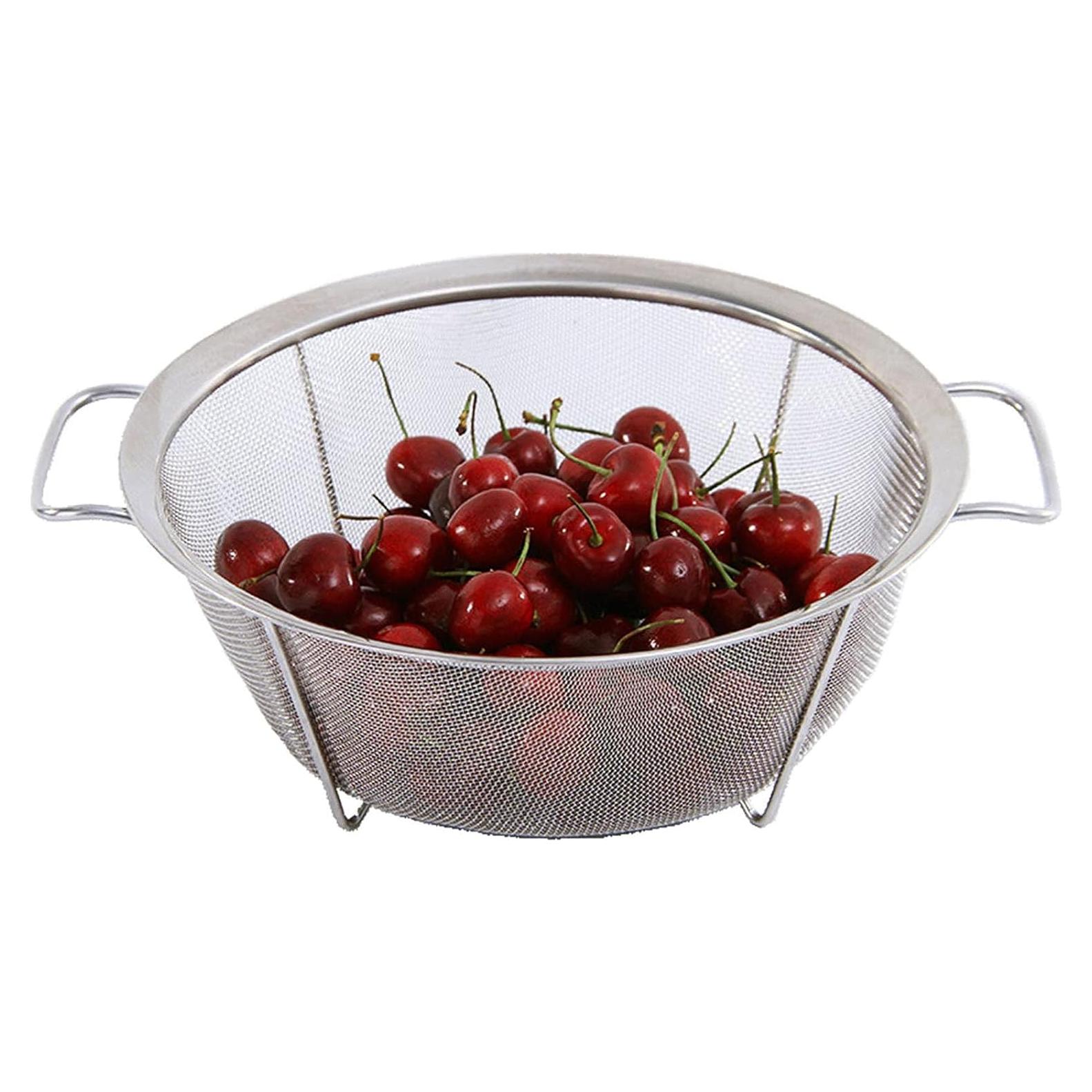 Colador de Malla de Acero Inoxidable AJIODA 25 cm 4 Cuartos