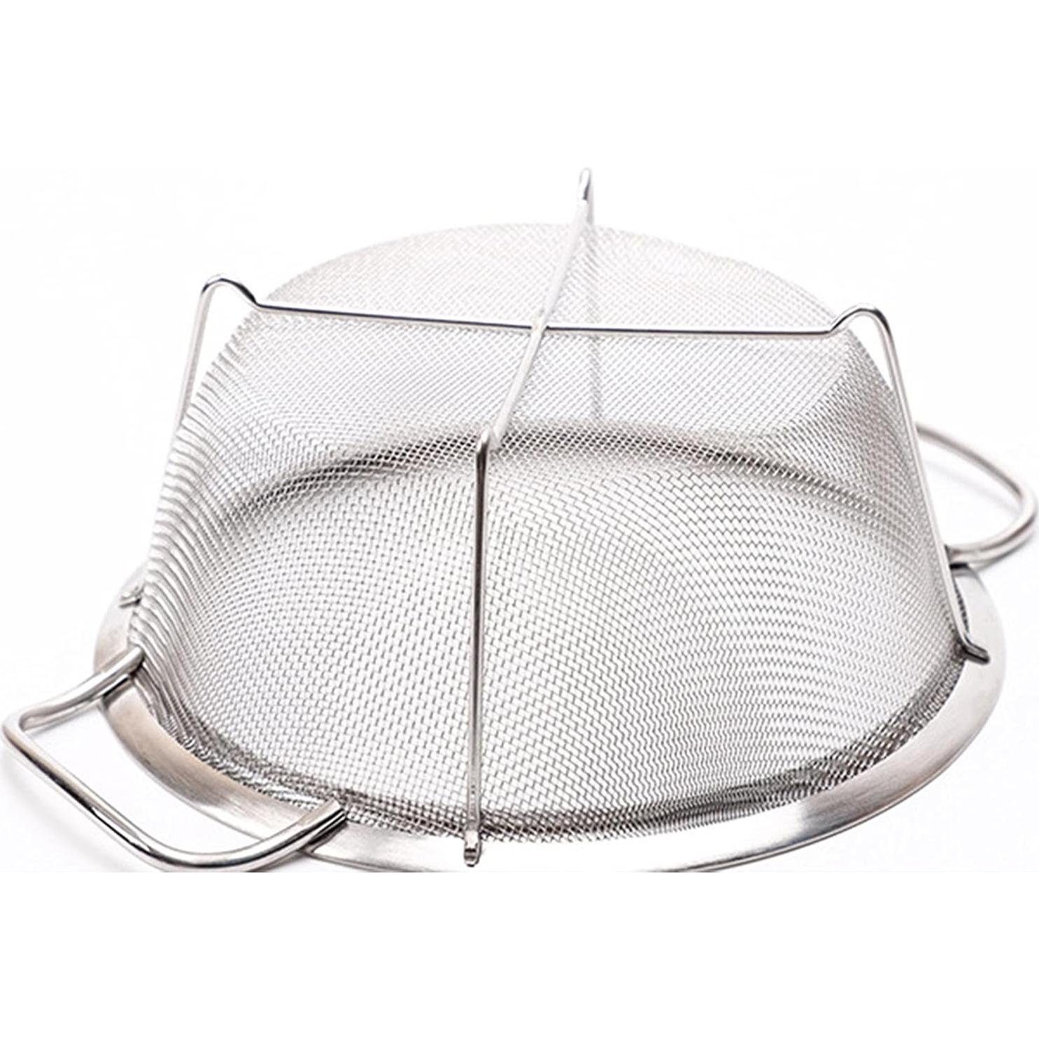 Colador de Malla de Acero Inoxidable AJIODA 25 cm 4 Cuartos