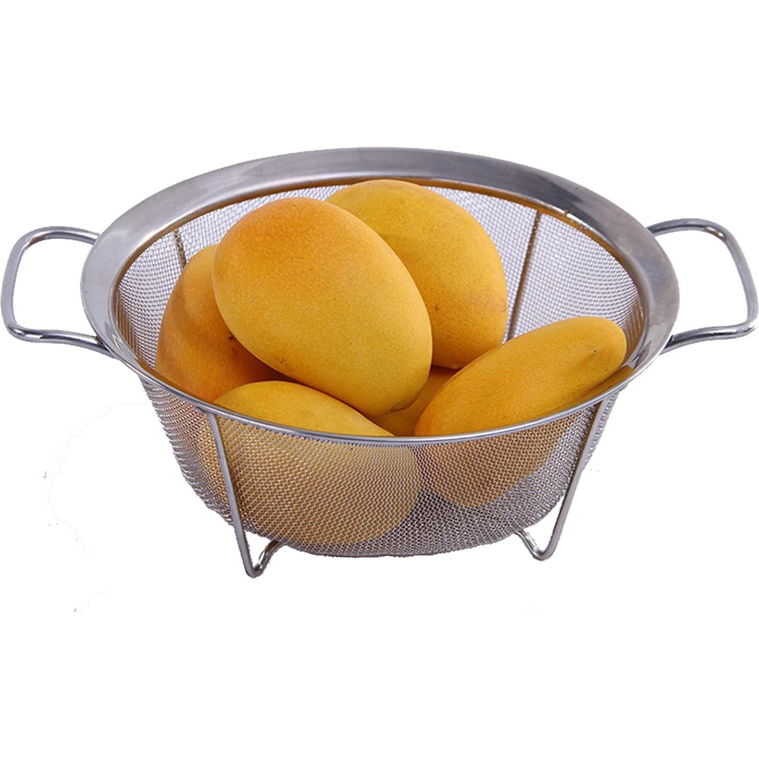 Colador de Malla de Acero Inoxidable AJIODA 25 cm 4 Cuartos