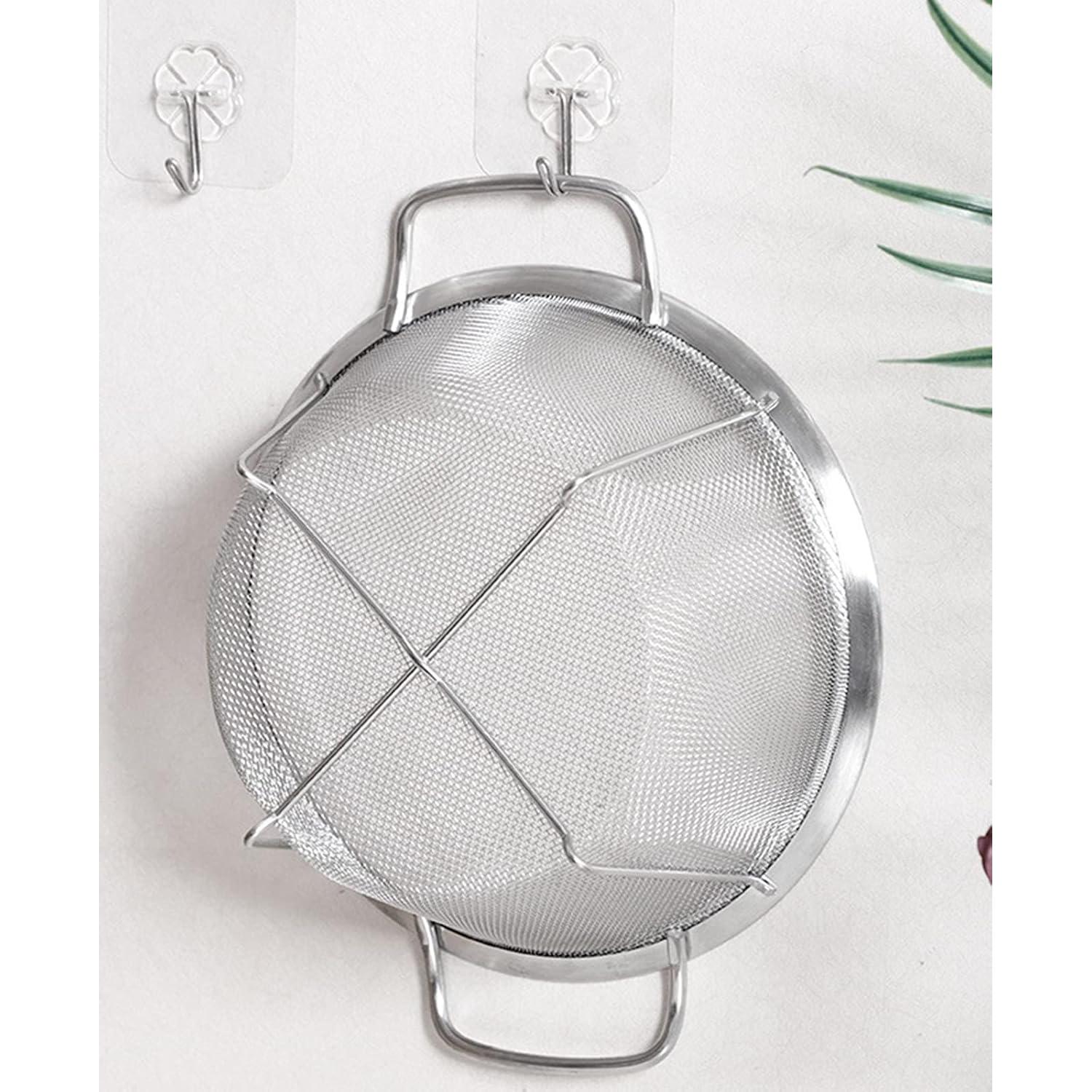 Colador de Malla de Acero Inoxidable AJIODA 25 cm 4 Cuartos