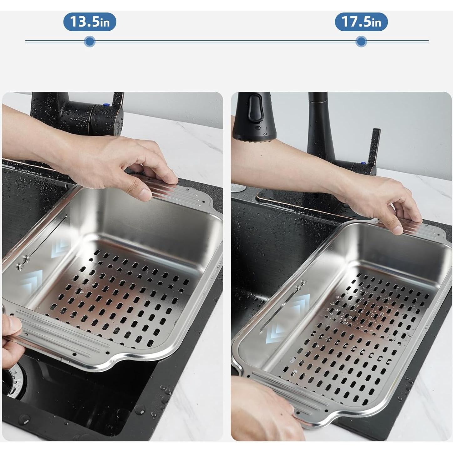 Colador de Fregadero Extensible Hygie Rinse Acero Inoxidable