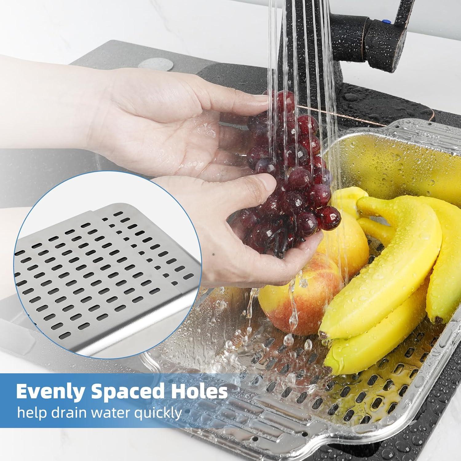 Colador de Fregadero Extensible Hygie Rinse Acero Inoxidable