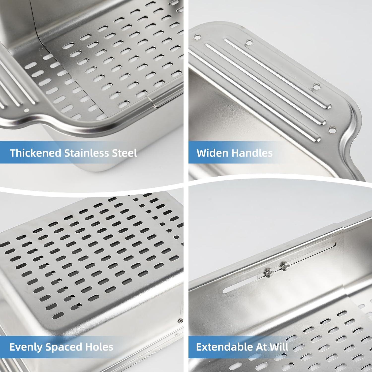 Colador de Fregadero Extensible Hygie Rinse Acero Inoxidable