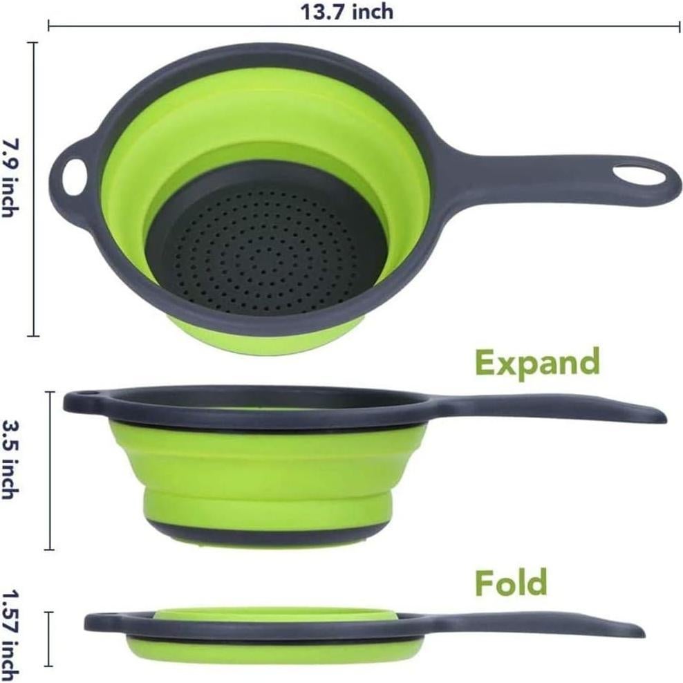 Colador Plegable de Silicona Vctitil 30x20cm Rojo