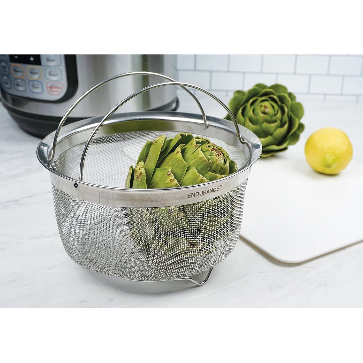 Colador de Malla Acero Inoxidable RSVP 3 Cuartos Plegable