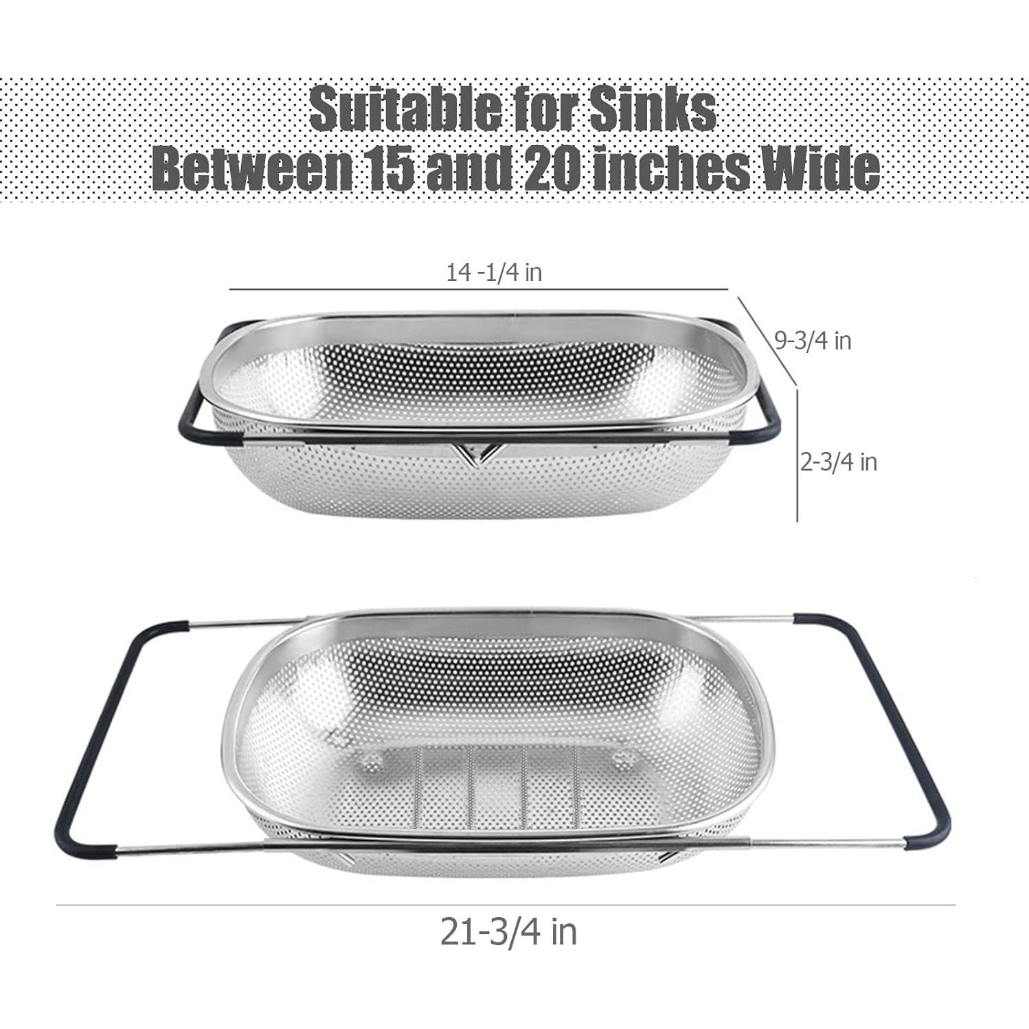 Colador de Acero Inoxidable DOPMEP 5 Cuartos Ajustable