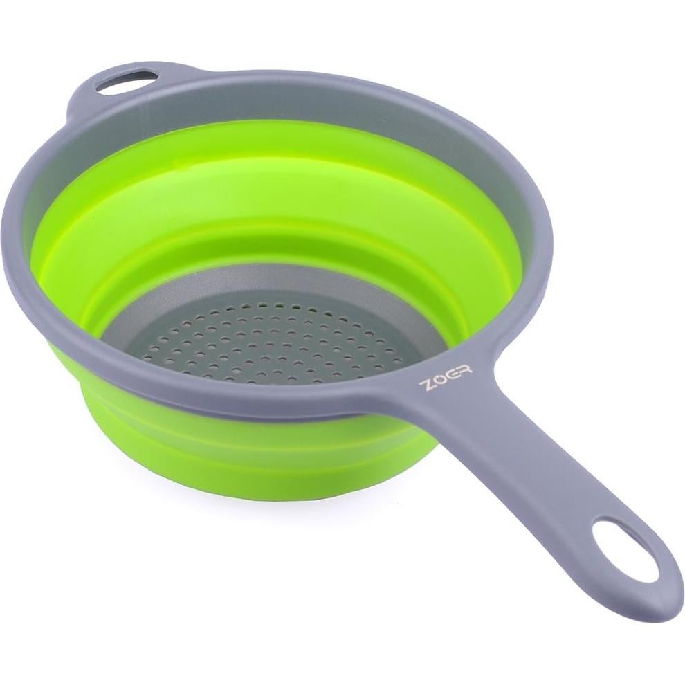 Colador de Pasta Plegable ZOER de Silicona Verde 2L