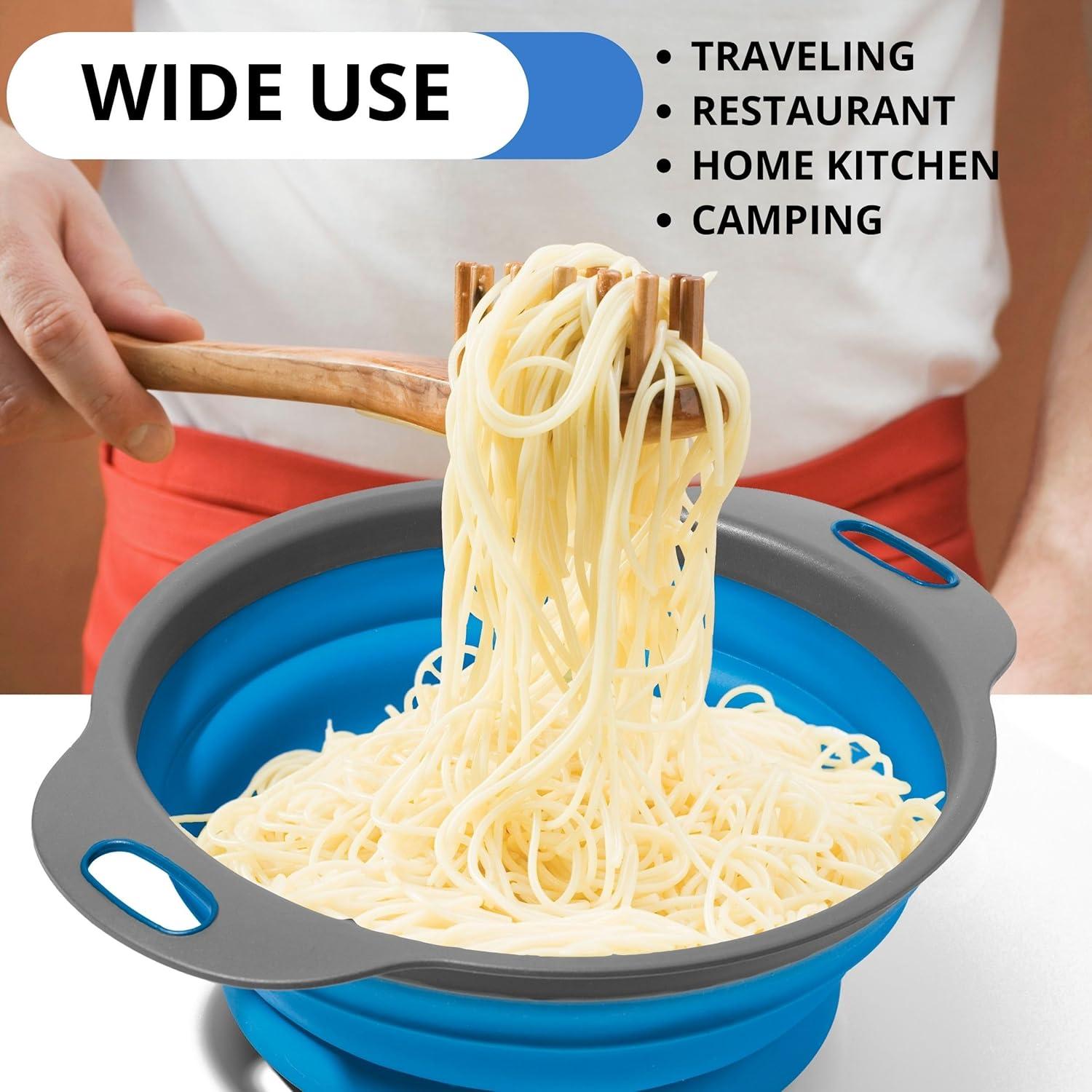 Juego de Coladores Plegables YARRD Azul - 2 PZS Silicona