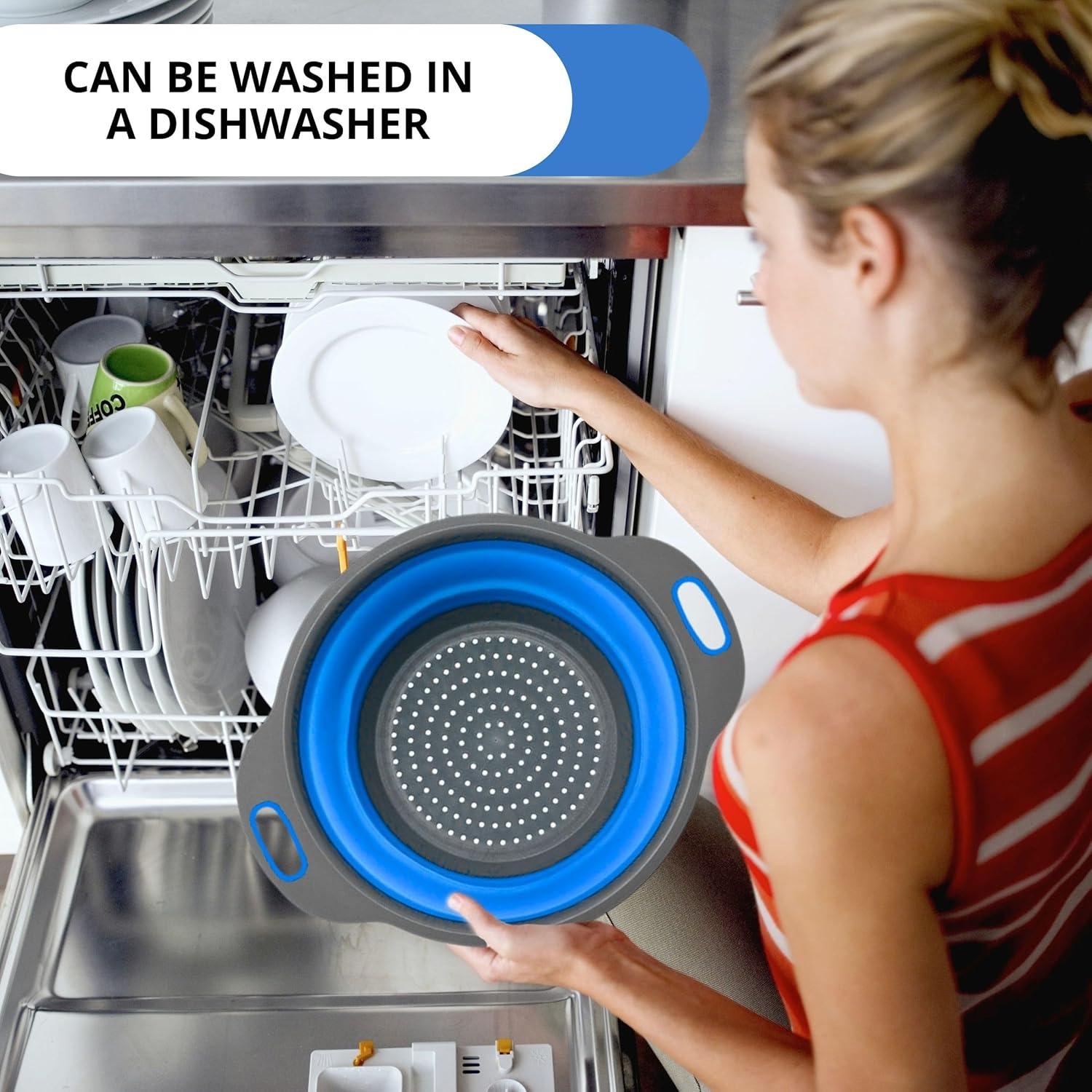 Juego de Coladores Plegables YARRD Azul - 2 PZS Silicona