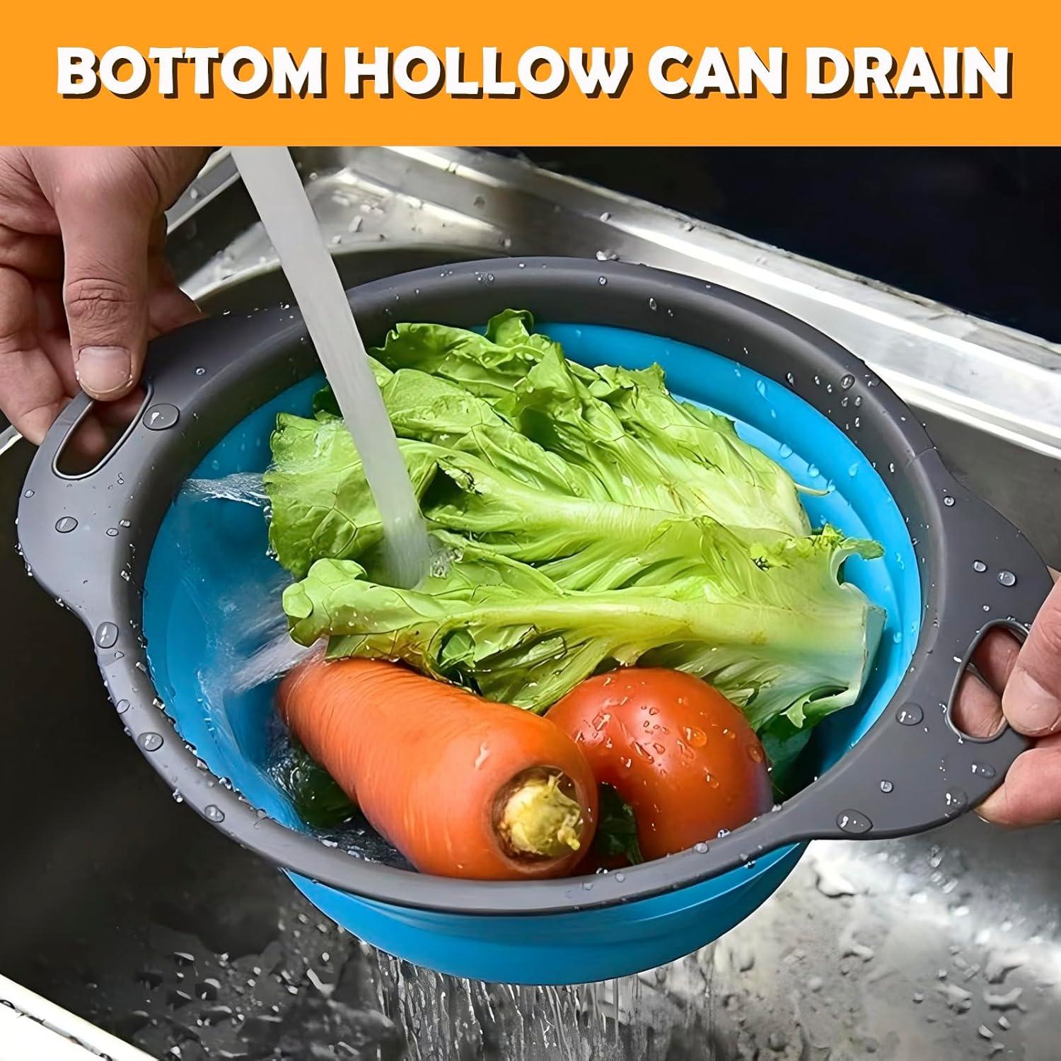 Juego de Coladores Colapsables ZENOVIC 2/4/6 QT Silicona