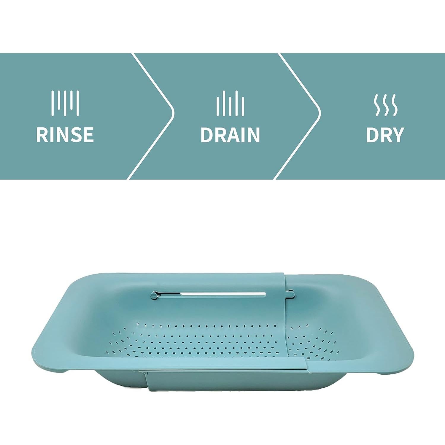 Cesto Colador Expandible Makerstep Verde 49.5x20.3 cm